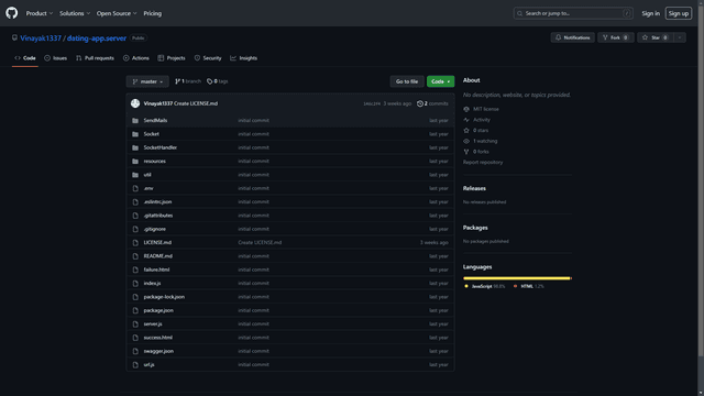 Dating App - Backend